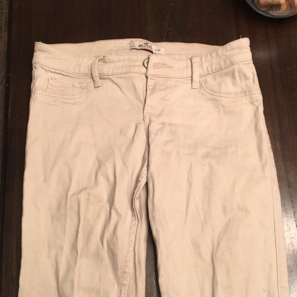 Hollister khaki flare pants- size 3